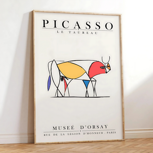 Cuadro Decorativo Abstracto Picasso Toro