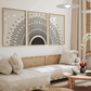 Set x3 Cuadros modernas Boho Black Sun