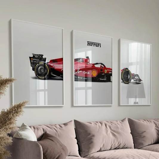 Set x3 Cuadros Ferrari de Fórmula 1