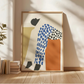 Cuadro Decorativo Ilustración Mujer Sentada Puntillismo