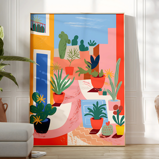 Cuadro Decorativo Botánico Cactus