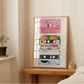 Cuadro Decorativo Musical Cassettes Coloridos