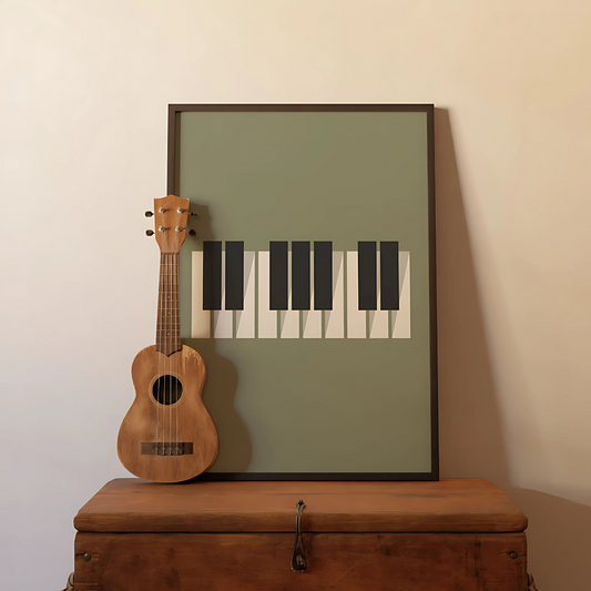 Cuadro Decorativo Musica Piano Animado