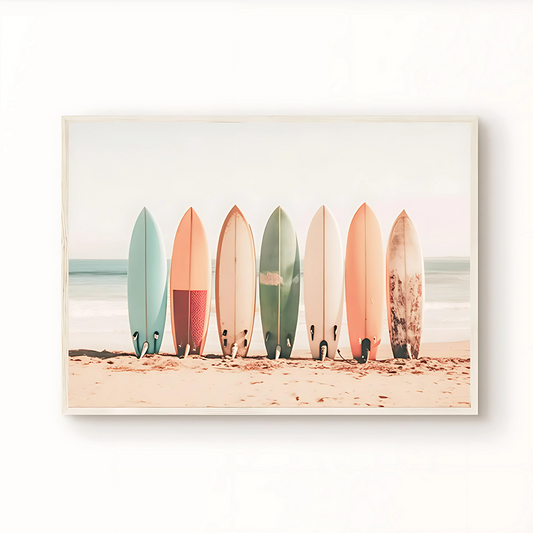Cuadro Decorativo Ilustración Tablas De Surf
