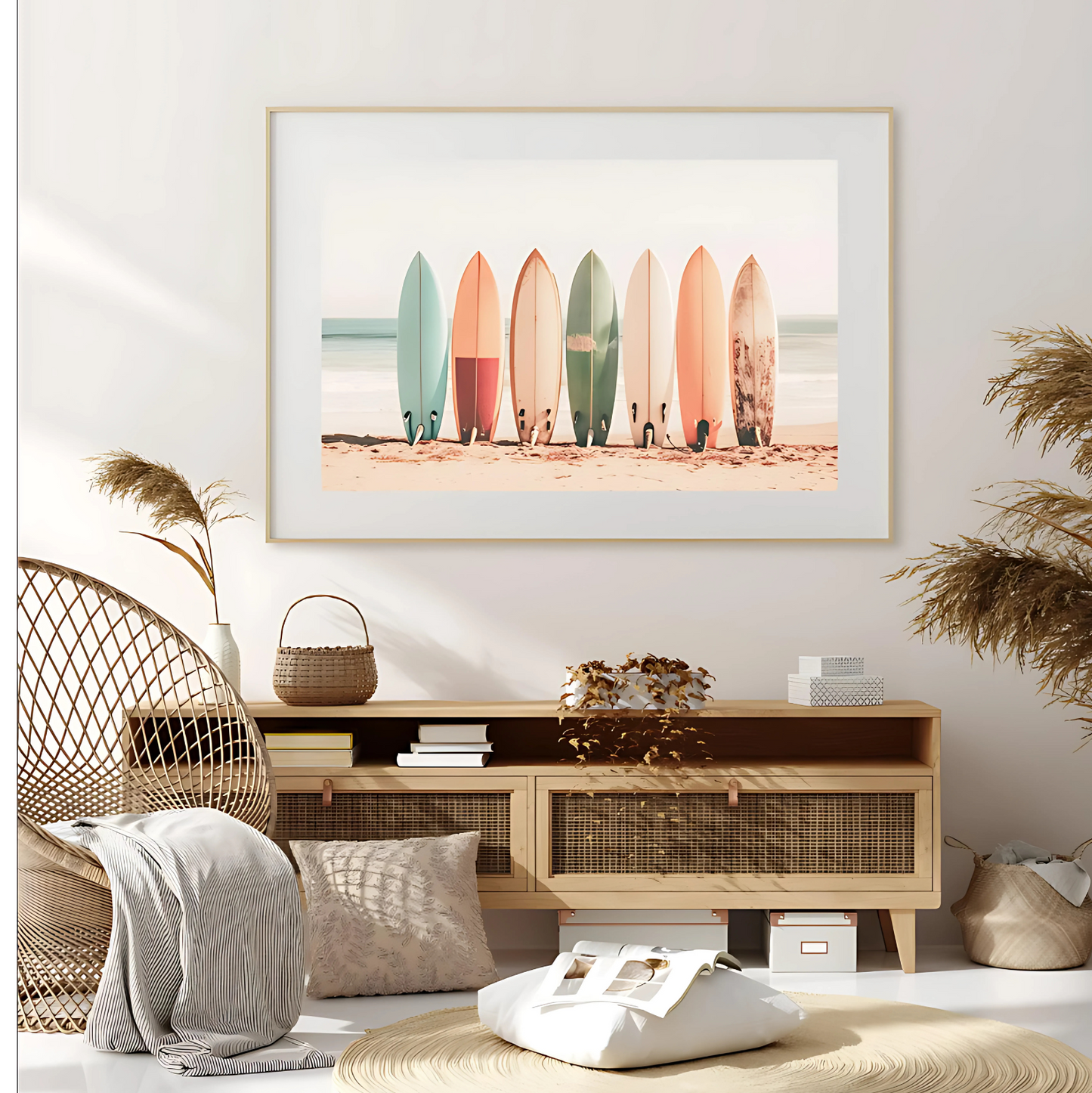 Cuadro Decorativo Ilustración Tablas De Surf