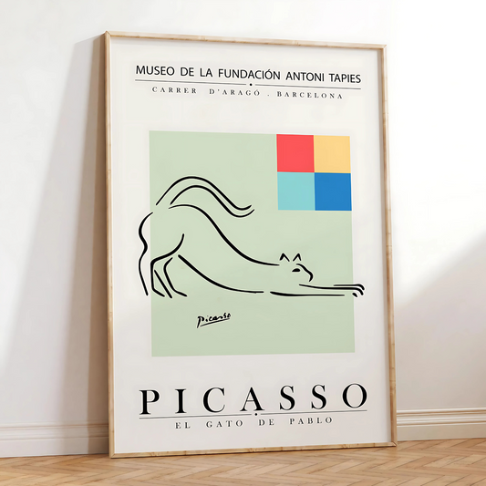 Cuadro Decorativo Abstracto Picasso Gato