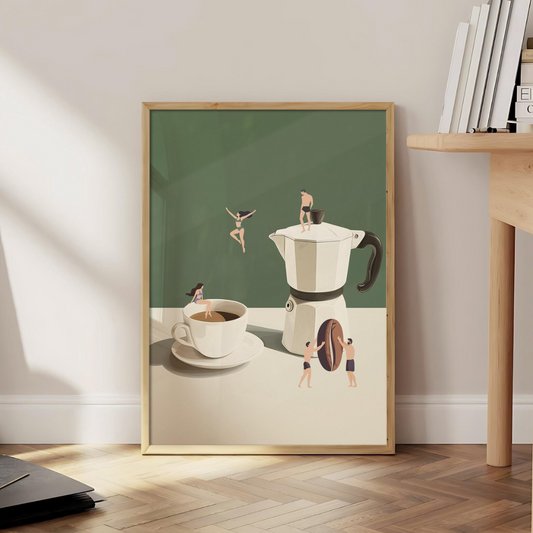 Cuadro Decorativo aventura de café