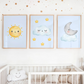 Set x3 Cuadros Decorativos Infantiles Cielo