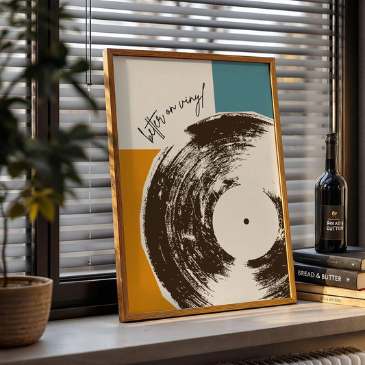 Cuadro Decorativo Musical Vinilo "Beter On Vinyl"