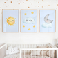 Set x3 Cuadros Infantil, Decoración para habitación de bebé niño