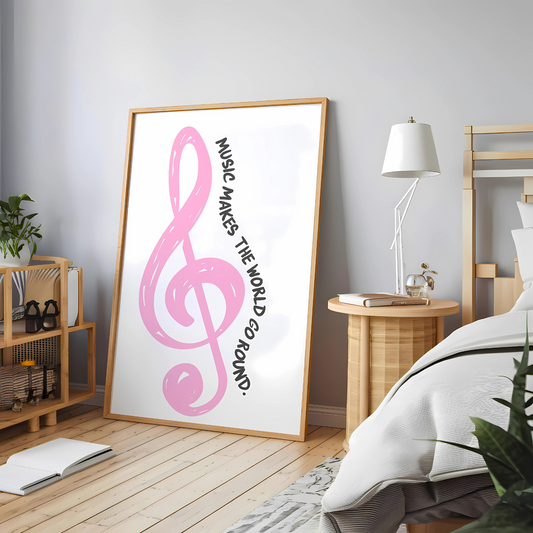 Cuadro Decorativo Musical Clave De Sol