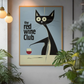 Cuadro Minimalista de gato negro, arte moderno para amantes de los gatos I