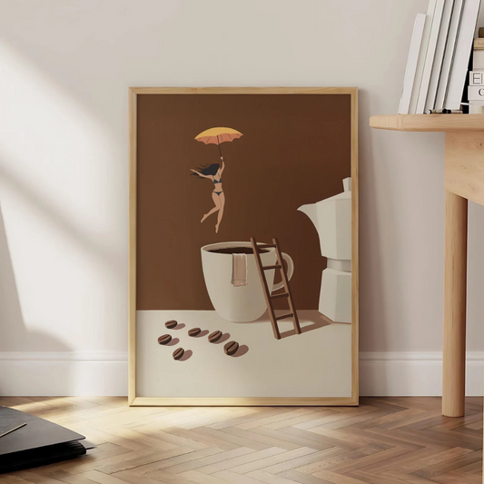Cuadro Decorativo arte mural de espresso I