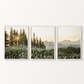 Setx3 Cuadros decorativos paisajes naturales, juego de fotografías de naturaleza verde