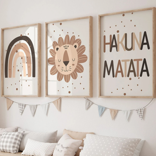 Set x3 Cuadros Selva 'Hakuna Matata'