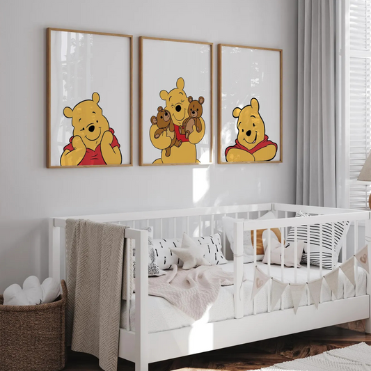 Set x3 Cuadros kids, infantil, Winne Poo I