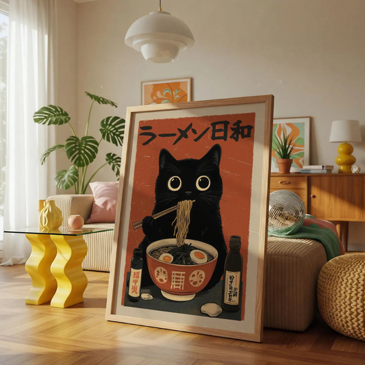 Cuadro Decorativo Gato Asiático pasta