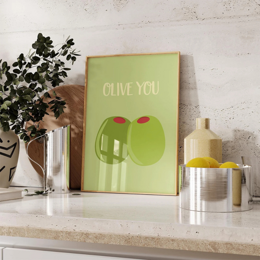 Cuadro Decorativo Arte mural "Olive You"