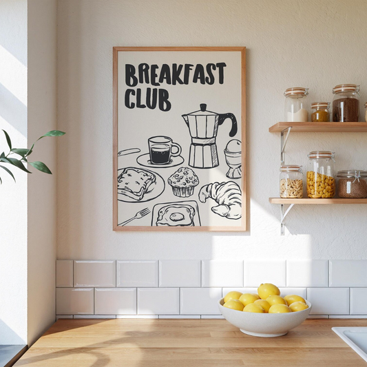 Cuadro Decorativo Club de Café Club del Desayuno