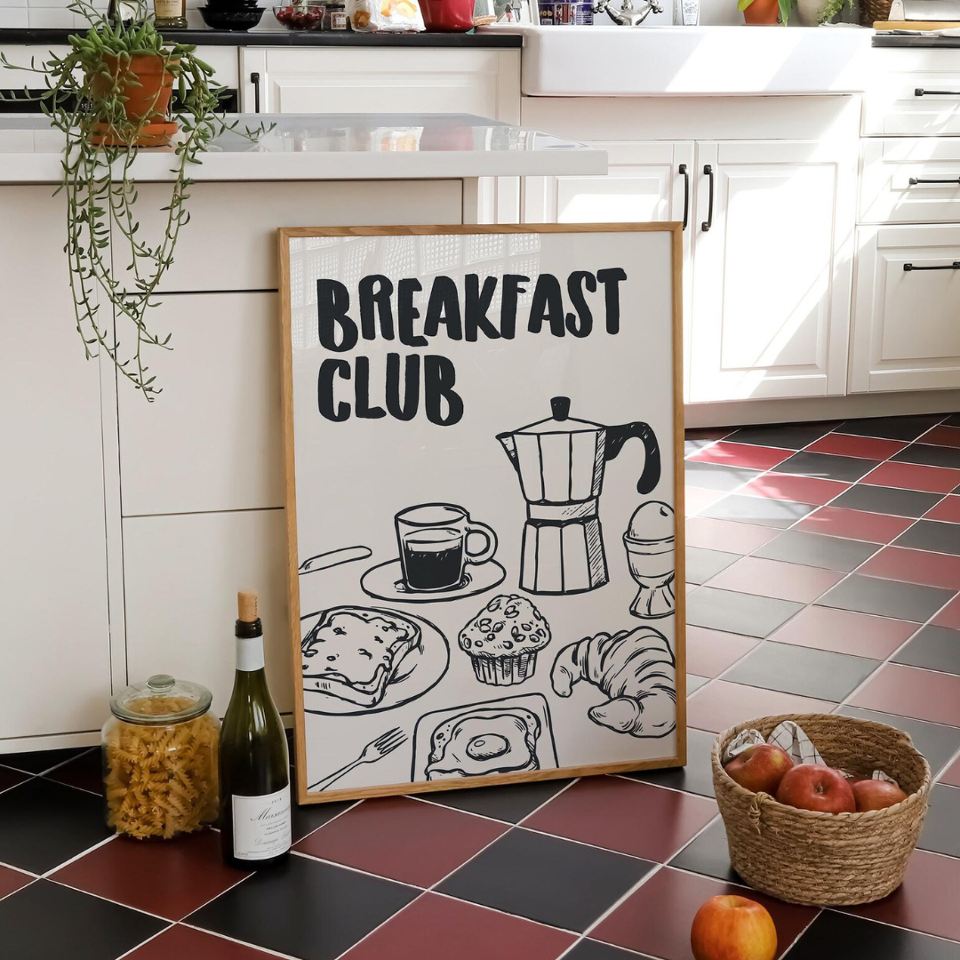 Cuadro Decorativo Club de Café Club del Desayuno