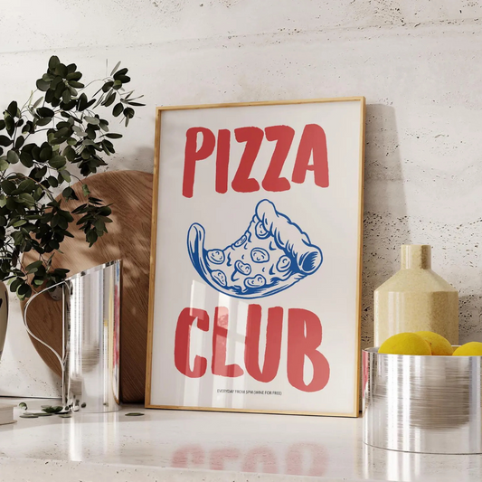 Cuadro Decorativo Arte mural Pizza dibujada a mano