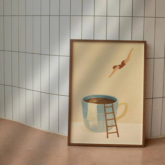 Cuadro Decorativo amantes del café