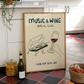 Cuadro Decorativo Musica y Vino