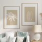 Set x 2 Cuadros Decorativo Abstracto Tabla De Surf y Palmeras Con Fondo Marron