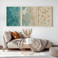 Set x3 Cuadros Decorativos Playa Imagen Desde Arriba Dividida En 3