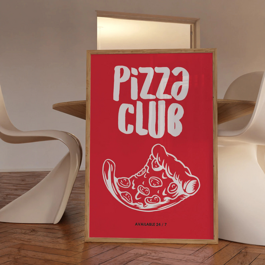 Cuadro Decorativo Arte mural Pizza dibujada a mano I