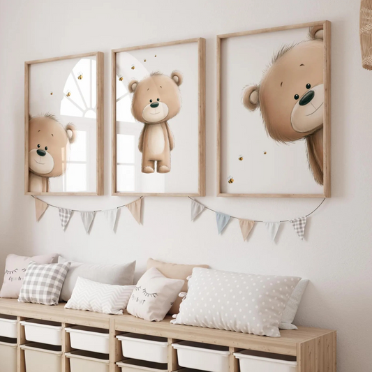 Set x3 Cuadros Infantiles Animales, Reno