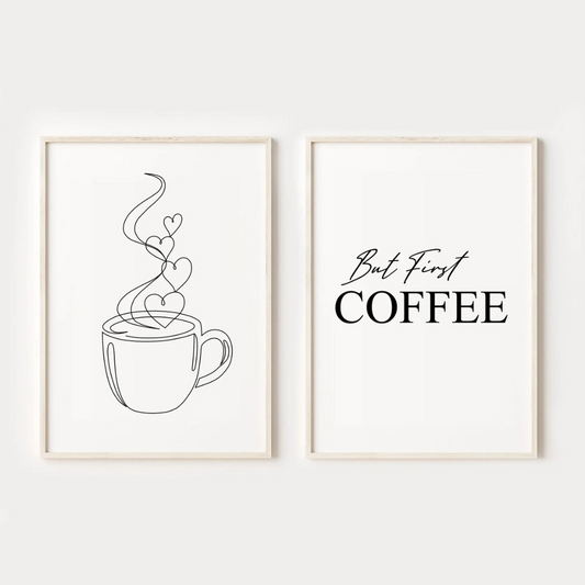 Set x2 Cuadros Decorativos Cafeteros