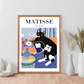 Cuadro Decorativo Gato Negro Y Blanco Acostado Matisse