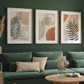 Set x3 Cuadros Decorativos tonos neutros cálidos, decoración rústica moderna