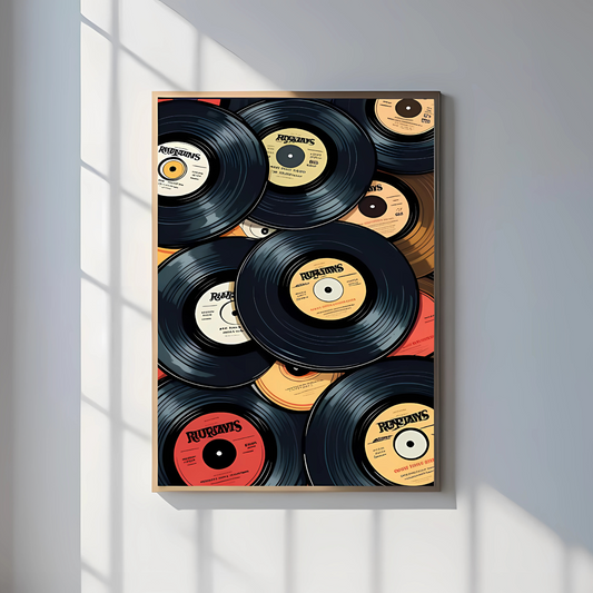 Cuadro decorativo Discos vinilo