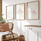 Set x3 Cuadros Decorativos, vino con arte lineal
