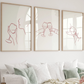 Set x3 Cuadros Decorativos, vino con arte lineal