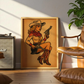 Cuadro Decorativo Tatuaje vaquera pin-up retro