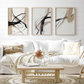Set x3 Cuadros Arte abstracto, beige