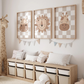 Set x3 Cuadros Infantiles Animalitos marrones