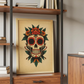 Cuadro Decorativo Tatuaje de calavera de azúcar