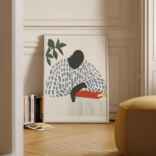 Cuadro Decorativo Ilustración Hombre Pensando
