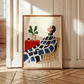 Cuadro Decorativo Ilustración Mujer Sentada