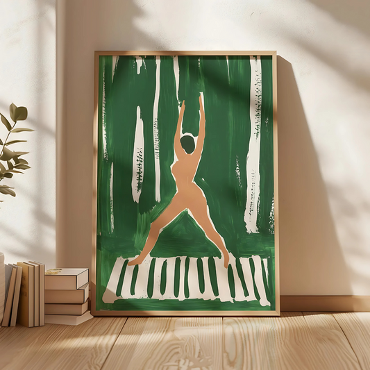 Cuadro Decorativo ilustración Mujer Piano