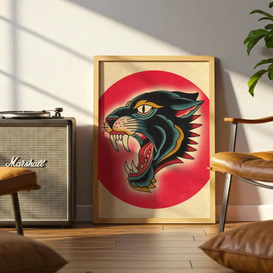 Cuadro Decorativo Tatuaje de pantera