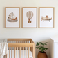 Set x3 Cuadros decorativos infantiles azules