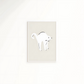 Cuadro Decorativo Gato Blanco Encorvado