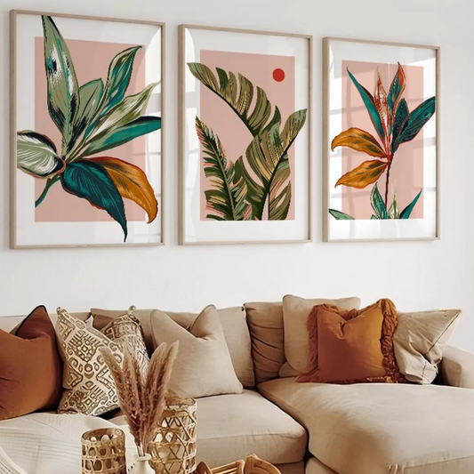 Set x3 Cuadros Abstractos, Plantas