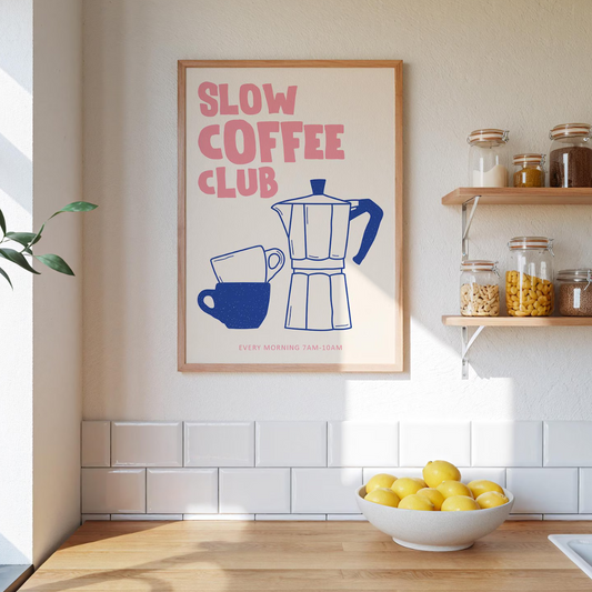 Cuadro Decorativo Slow Coffee Club