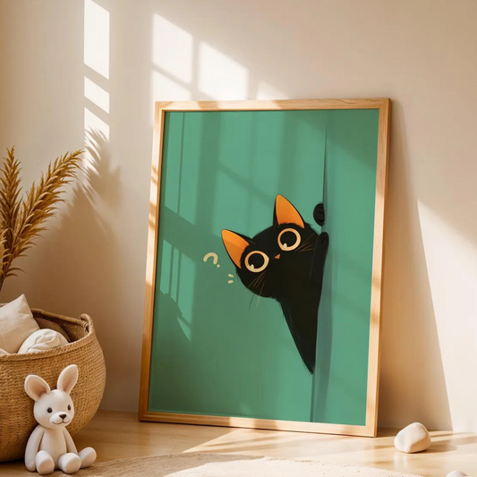 Cuadro de gatos Negro Caprichoso